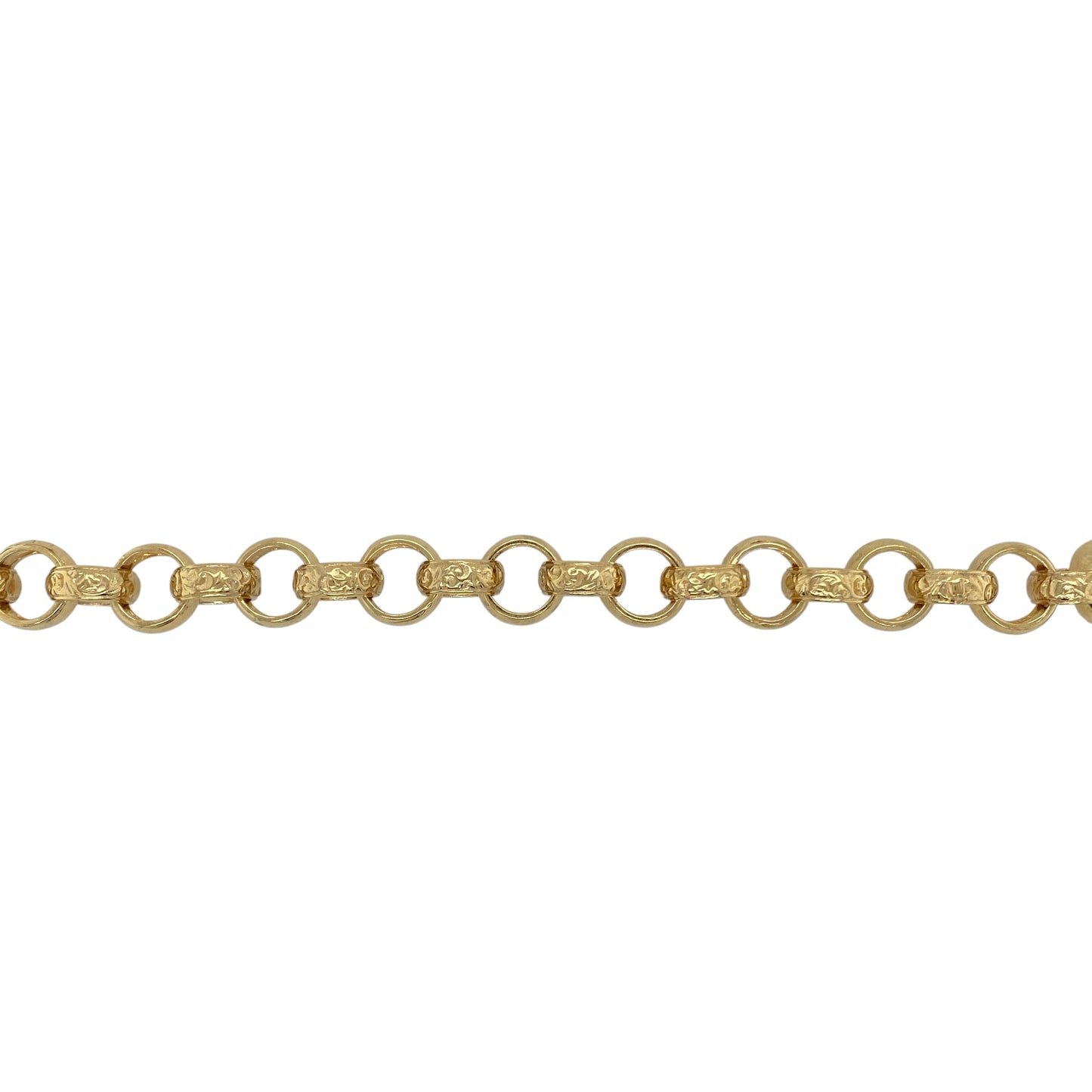 New 925 Silver Heavily 9ct Gold Plated 24" Patterned Belcher Chain