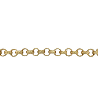 New 925 Silver Heavily 9ct Gold Plated 24" Patterned Belcher Chain