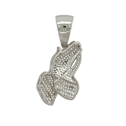 Bring spiritual elegance and meaningful sparkle to your collection with this new 925 silver and cubic zirconia set praying hands pendant, offering a refined design and symbolic presence—perfect for expressing faith and adding a touch of shine.

Design: The pendant features a beautifully detailed praying hands motif, adorned with shimmering cubic zirconia stones that create a radiant, eye-catching effect. The design symbolises devotion, hope, and protection, making it a truly special piece.
