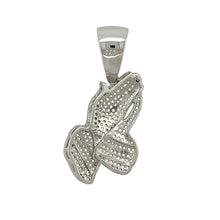 Load image into Gallery viewer, Bring spiritual elegance and meaningful sparkle to your collection with this new 925 silver and cubic zirconia set praying hands pendant, offering a refined design and symbolic presence—perfect for expressing faith and adding a touch of shine.

Design: The pendant features a beautifully detailed praying hands motif, adorned with shimmering cubic zirconia stones that create a radiant, eye-catching effect. The design symbolises devotion, hope, and protection, making it a truly special piece.

