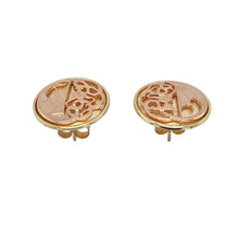 Load image into Gallery viewer, 9ct Gold Clogau Welsh Dragon Wing Round Stud Earrings
