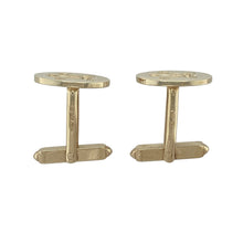 Load image into Gallery viewer, 9ct Gold Welsh Three Feathers Oval Cufflinks
