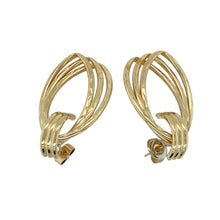 Load image into Gallery viewer, 9ct Gold Fancy Oval Drop Earrings
