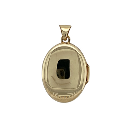 9ct Gold Patterned Oval Locket