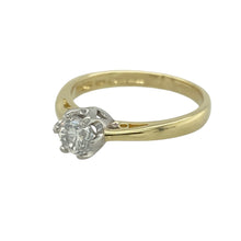 Load image into Gallery viewer, Celebrate timeless sophistication with this pre-owned 18ct yellow gold diamond solitaire ring, a classic design with radiant sparkle—perfect for life’s most meaningful moments.

Design: The ring features a brilliant cut diamond of approximately 0.50ct, offering impressive sparkle in an elegant solitaire style.
Material: Made from 18-carat yellow gold, the polished finish provides a warm and luxurious backdrop that enhances the diamond’s natural brilliance.

