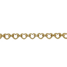 Load image into Gallery viewer, New 925 Silver Heavily 9ct Gold Plated 7.5&quot; Heart Link Bracelet
