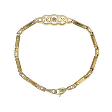 Load image into Gallery viewer, 9ct Gold &amp; Cubic Zirconia Set Celtic Knot 7.5&quot; Bracelet
