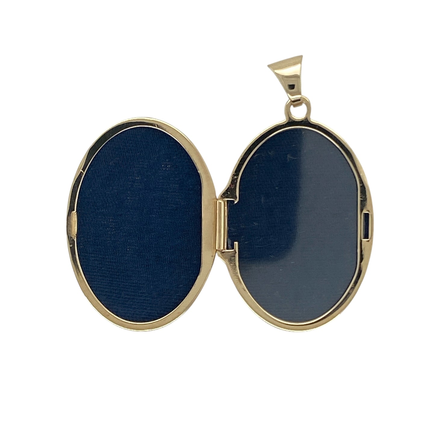 9ct Gold Greek Key Oval Locket