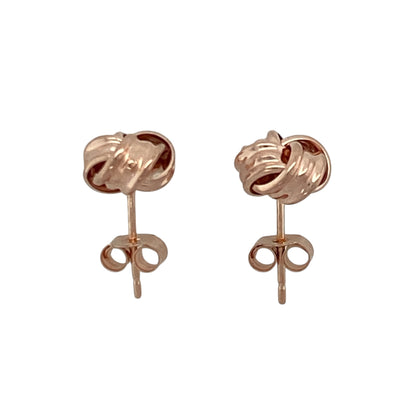 9ct Gold 8mm Knot Stud Earrings