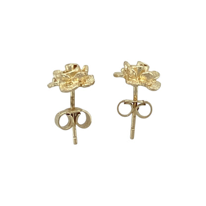9ct Gold Flower Stud Earrings