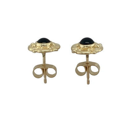 9ct Gold & Onyx Set Fancy Stud Earrings