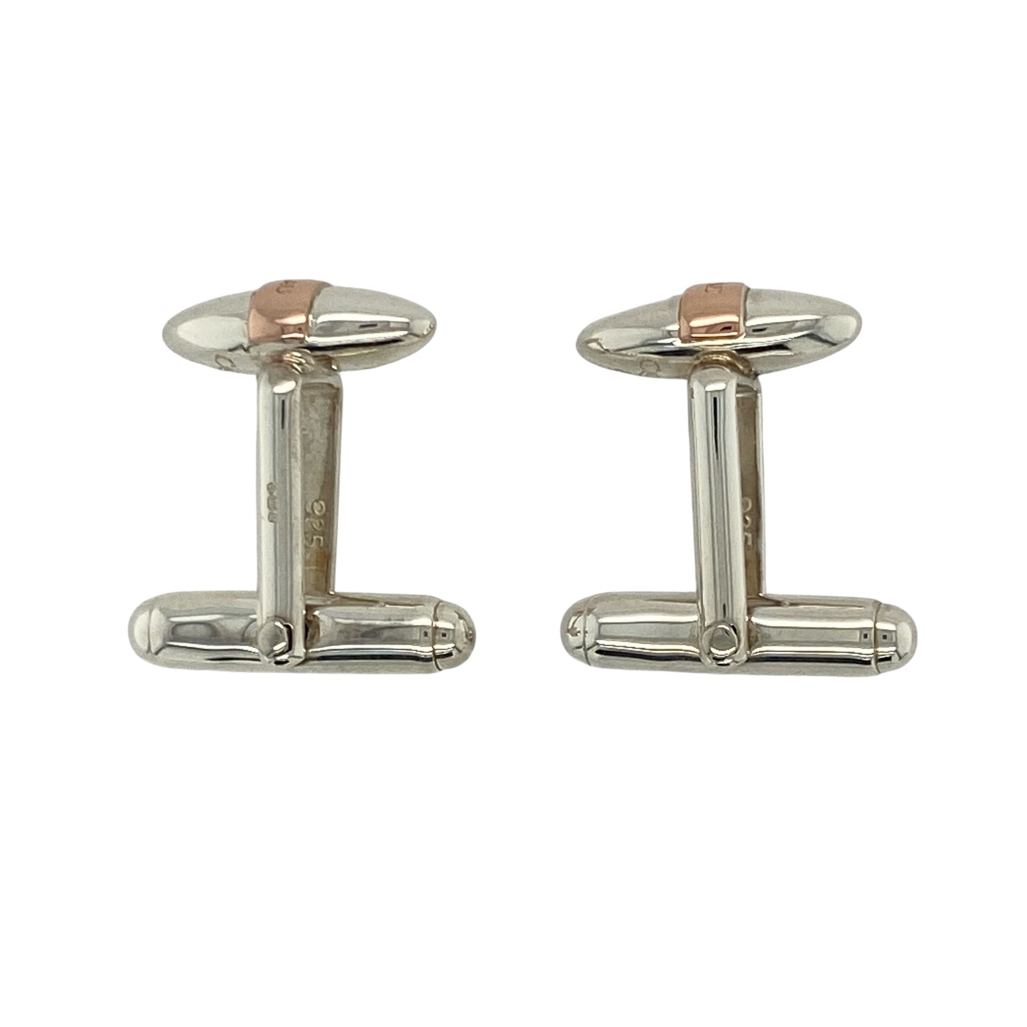 925 Silver Clogau Rugby Ball Cufflinks