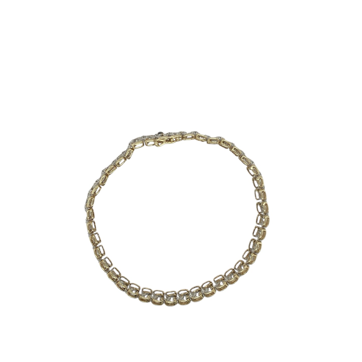9ct Gold & Diamond Set 7.5" Bracelet