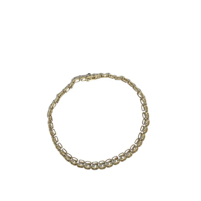 9ct Gold & Diamond Set 7.5" Bracelet