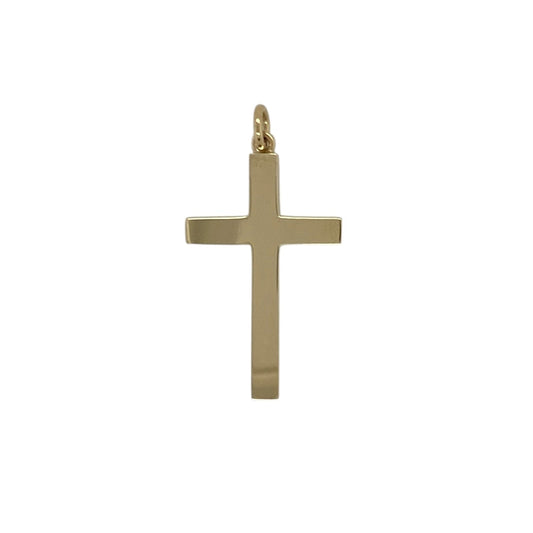 9ct Gold Plain Cross Pendant
