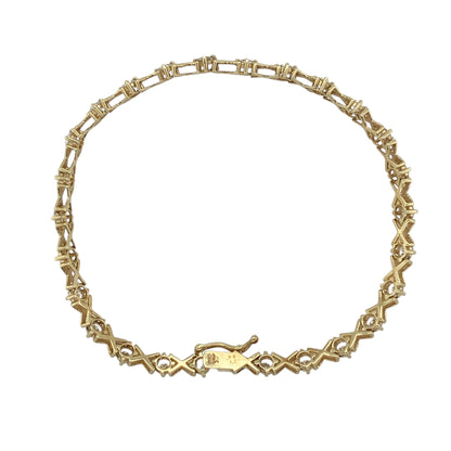 9ct Gold & Cubic Zirconia Set 7" Bracelet