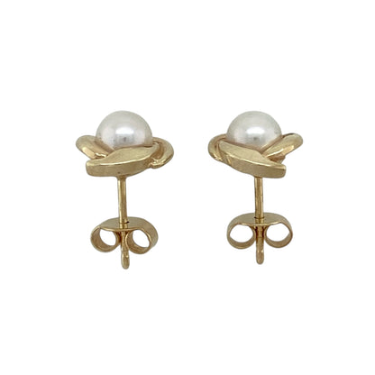 9ct Gold & Pearl Set Stud Earrings