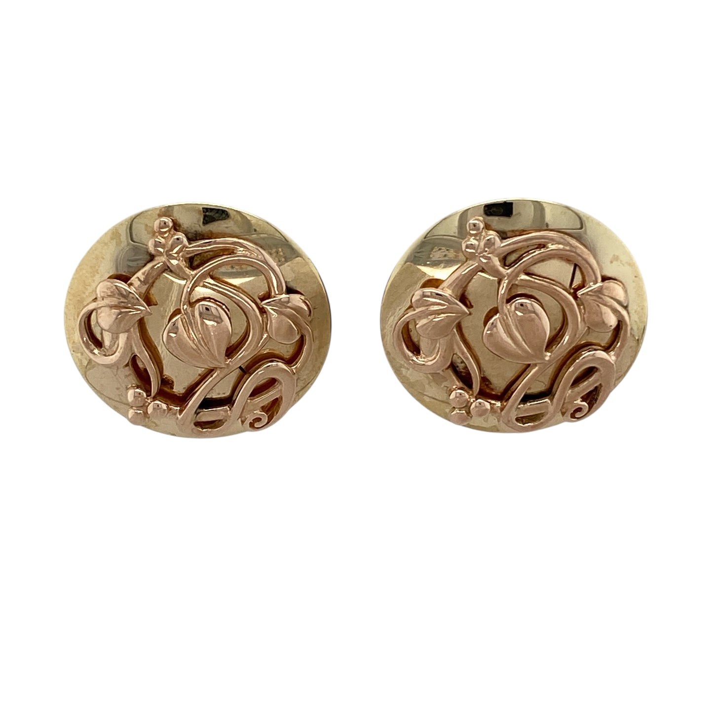 9ct Gold Clogau Tree of Life Round Stud Earrings