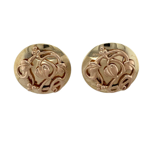 9ct Gold Clogau Tree of Life Round Stud Earrings