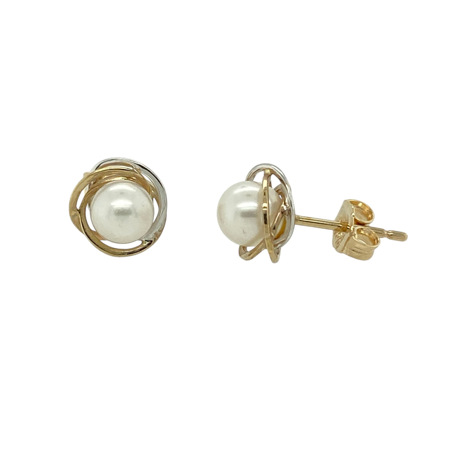 9ct Gold & Pearl Set Stud Earrings