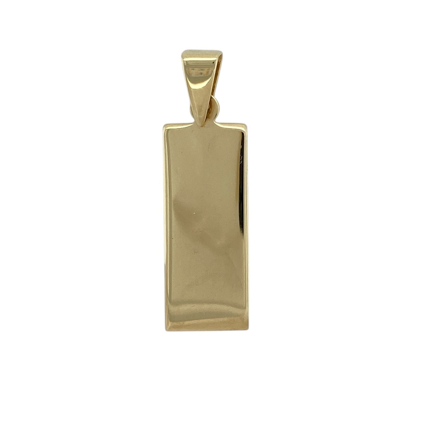 Bring bold simplicity and timeless appeal to your jewellery collection with this pre-owned 9ct yellow solid gold ingot pendant, a classic statement piece with enduring style.

Design: This pendant features a traditional rectangular ingot design with clean lines and a smooth finish, offering a strong and understated look that never goes out of fashion.
Material: Made from solid 9-carat yellow gold, the rich golden tone gives the pendant a classic and versatile appeal.