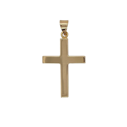 9ct Gold Plain Cross Pendant