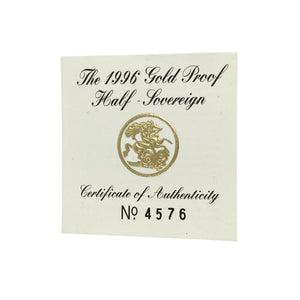 1996 22ct Gold Half Sovereign Coin