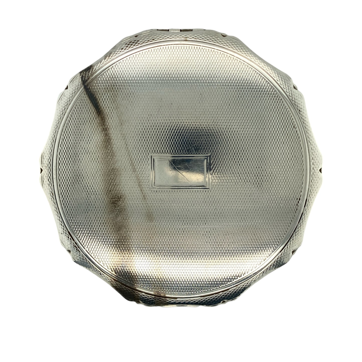 925 Silver Patterned Compact Mirror