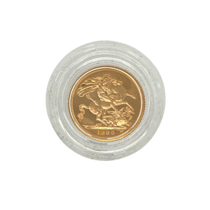 1998 22ct Gold Half Sovereign Coin