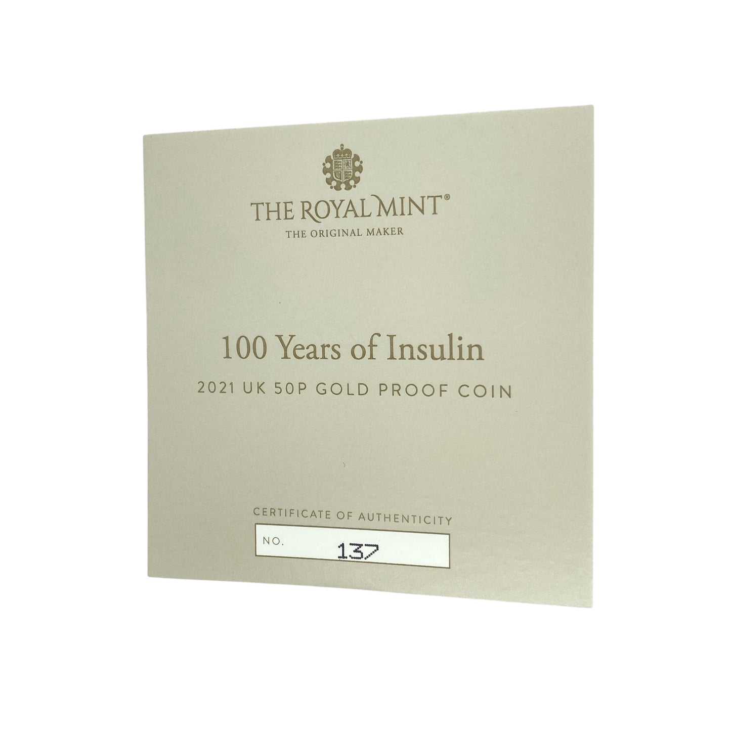 2021 Innovation of Science UK 22ct Gold 50p Gold Proof Coin