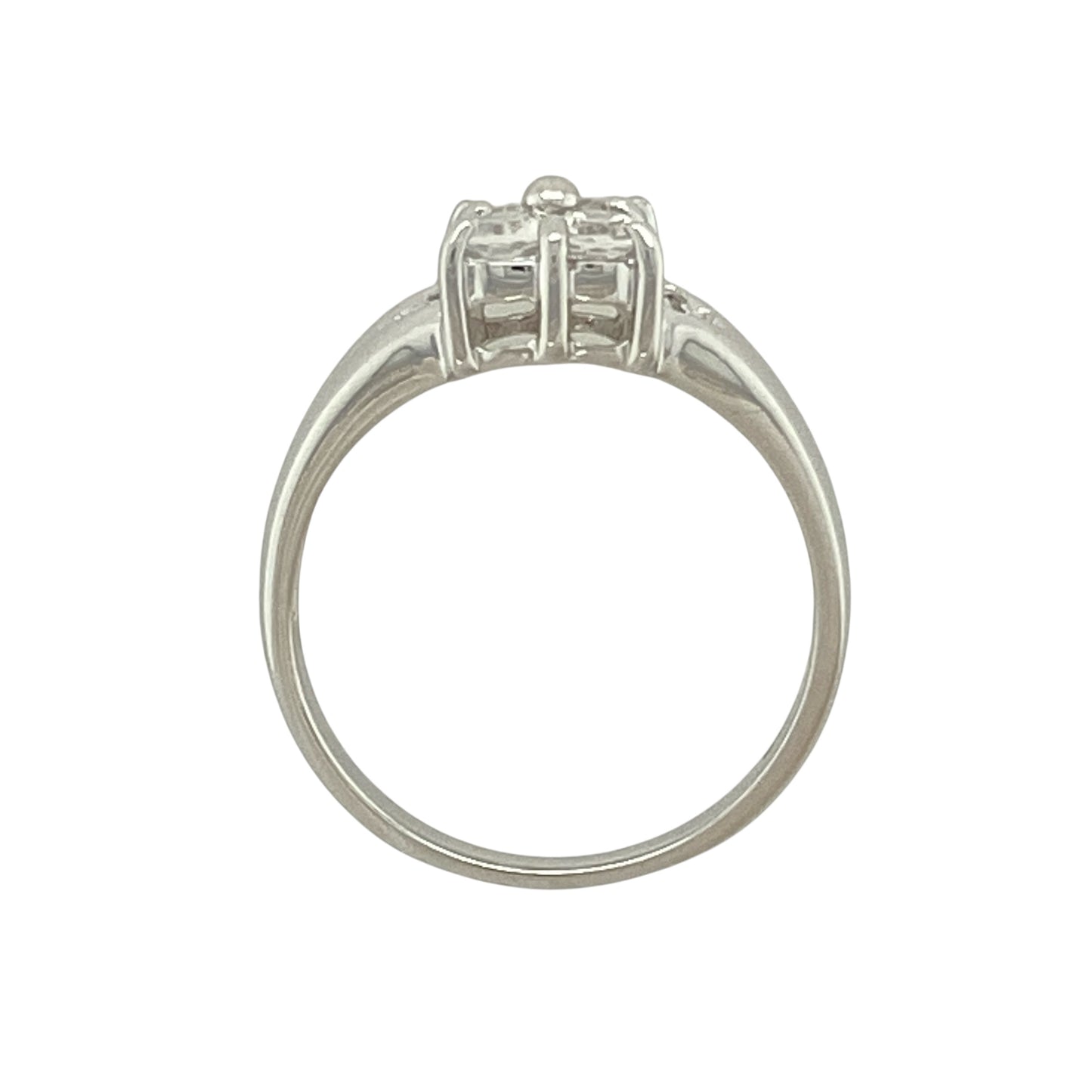 9ct White Gold & Sri Lankan Rainbow Moonstone Set Ring