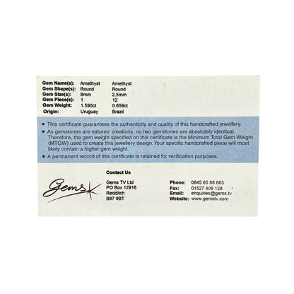 9ct Gold & Amethyst Set Cluster Ring