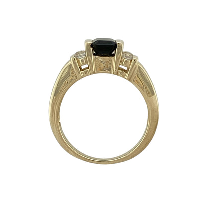 9ct Gold Indicolite & White Topaz Set Ring