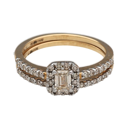 New 9ct Gold & Diamond Wedding Band Set