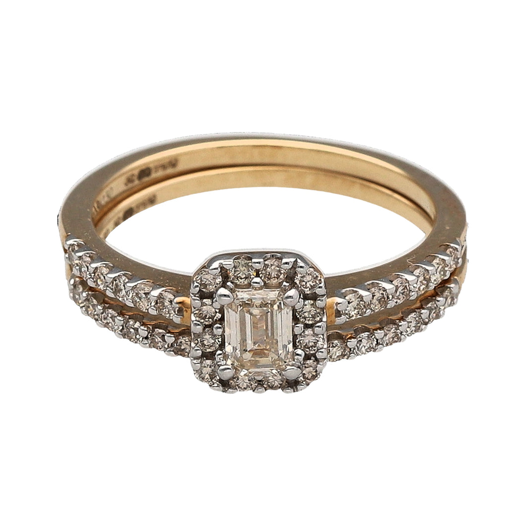 New 9ct Gold & Diamond Wedding Band Set