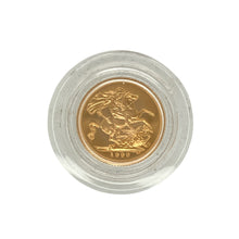 Load image into Gallery viewer, 1999 22ct Gold Half Sovereign Coin
