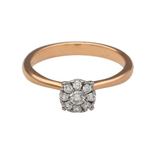 Load image into Gallery viewer, 18ct Gold &amp; Diamond Illusion Set Solitaire Ring
