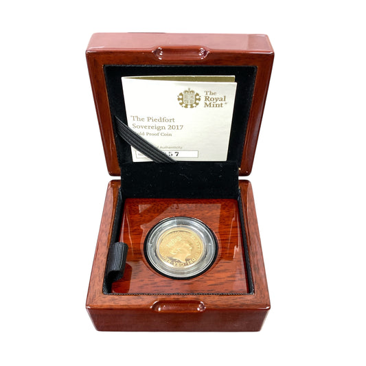 2017 22ct Gold Piedfort Sovereign Coin