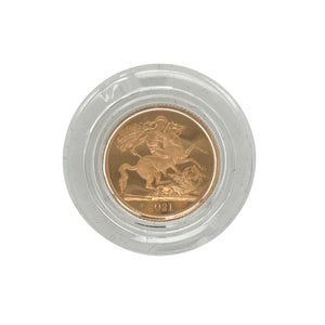 2021 22ct Gold Half Sovereign