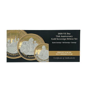 2020 VE Day 75th Anniversary Gold Sovereign Deluxe Set