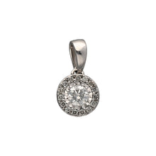 Load image into Gallery viewer, New 9ct White Gold &amp; Diamond Set Halo Pendant
