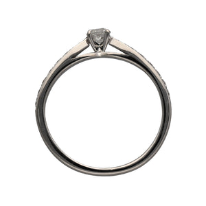 18ct White Gold & Diamond Set Solitaire Ring