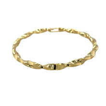 Load image into Gallery viewer, New 9ct Yellow Gold 80mm Plain Twisted Creole Earrings with the weight 7.50 grams
