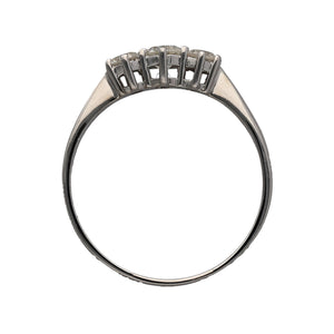 18ct White Gold & Diamond Set Trilogy Ring