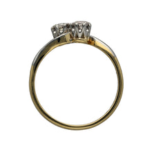 Load image into Gallery viewer, 18ct Gold &amp; Platinum Diamond Double Twist Ring
