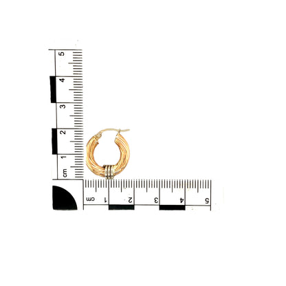 9ct Gold Twisted Hoop Creole Earrings