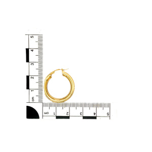9ct Gold Greek Key Hoop Creole Earrings