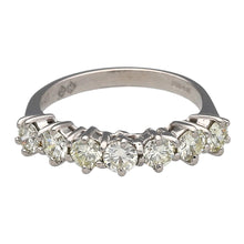 Load image into Gallery viewer, 18ct White Gold &amp; Diamond Set Seven Stone Band Ring
