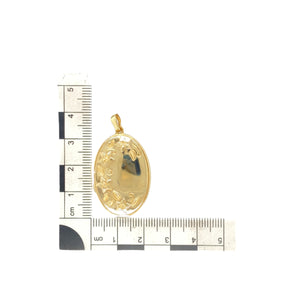 9ct Gold Patterned Oval Locket