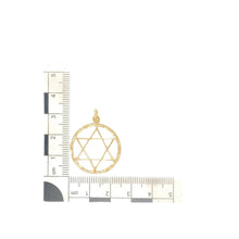 Load image into Gallery viewer, 9ct Gold Round Star of David Pendant
